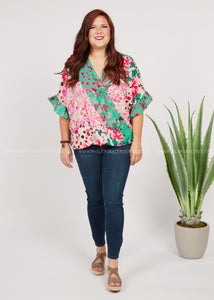 For The Frill Of It Top-SEAFOAM - FINAL SALE