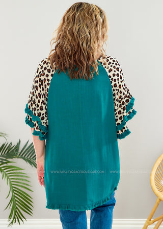 Abigail Top-Teal - FINAL SALE