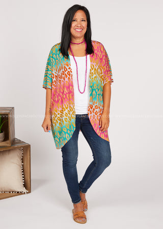 Layers Of Fun Kimono  - LAST ONE FINAL SALE