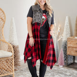 Uptown Flair Vest- RED PLAID - LAST ONES FINAL SALE