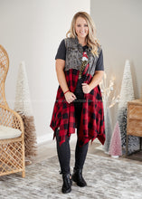 Load image into Gallery viewer, Uptown Flair Vest- RED PLAID - LAST ONES FINAL SALE

