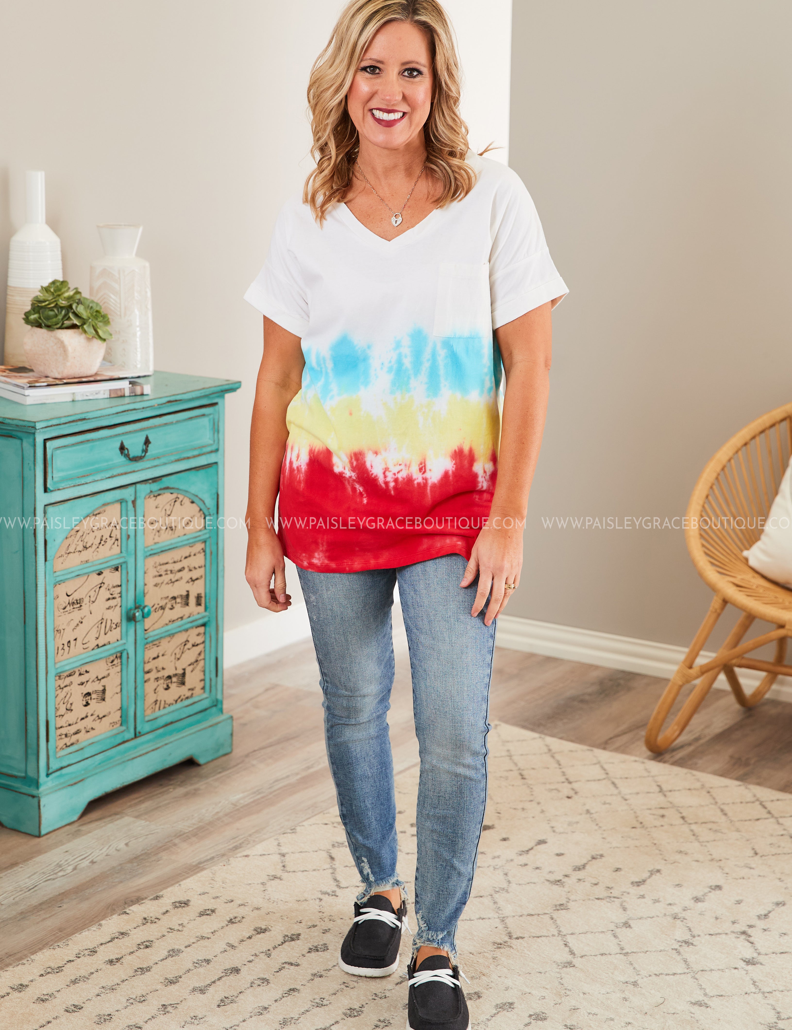 Everyday Tee- WHITE TIE-DYE - LAST ONES FINAL SALE