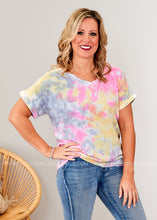 Load image into Gallery viewer, Everyday Tee- PINK/GREY TIE-DYE  - FINAL SALE CLEARANCE
