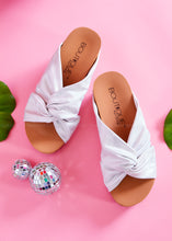 Load image into Gallery viewer, Cheerful Wedges by Corkys - White Metallic - FINAL SALE

