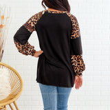 Wild and Free Top - Black/Leopard Print - LAST ONE FINAL SALE - LAST ONES FINAL SALE