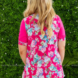 Faith in Floral Top - FUCHSIA* FINAL SALE *