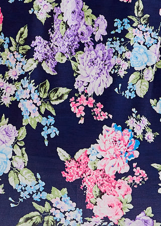 Faith in Floral Top - NAVY  - FINAL SALE