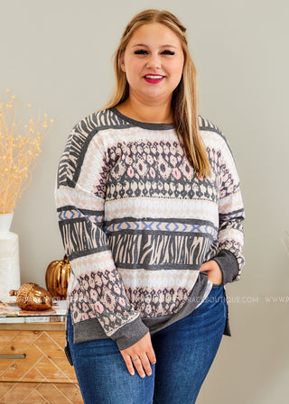 Warm Embrace Top - BLUSH  - FINAL SALE