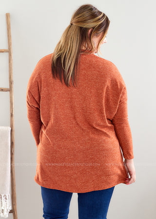 Just a Second Top - Rust - LAST ONE FINAL SALE