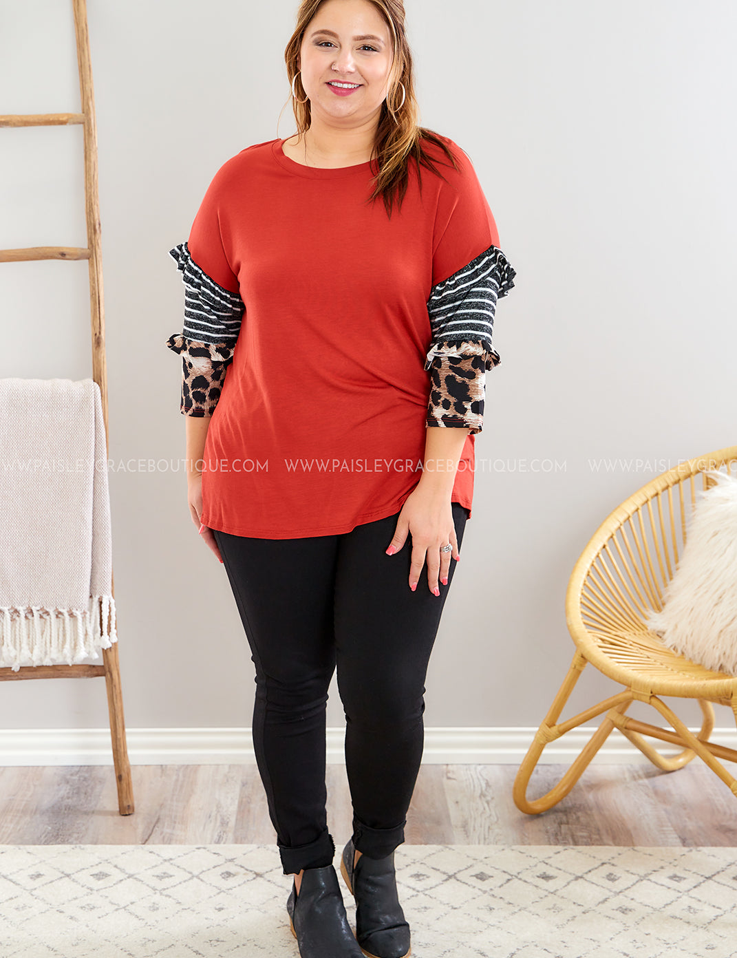 Good Days Only Top - Rust  - FINAL SALE