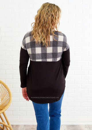 Get A Clue Top - Ivory/Black - LAST ONE FINAL SALE