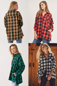 Landry Plaid Flannel Button Up Shirt - FINAL SALE