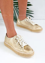 Load image into Gallery viewer, Cruz Sneaker - Gold - FINAL SALE
