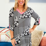 Black & Ivory Bulgari Dress* FINAL SALE *