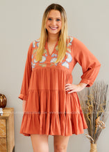Load image into Gallery viewer, Fall Dreams Embroidered Dress - FINAL SALE

