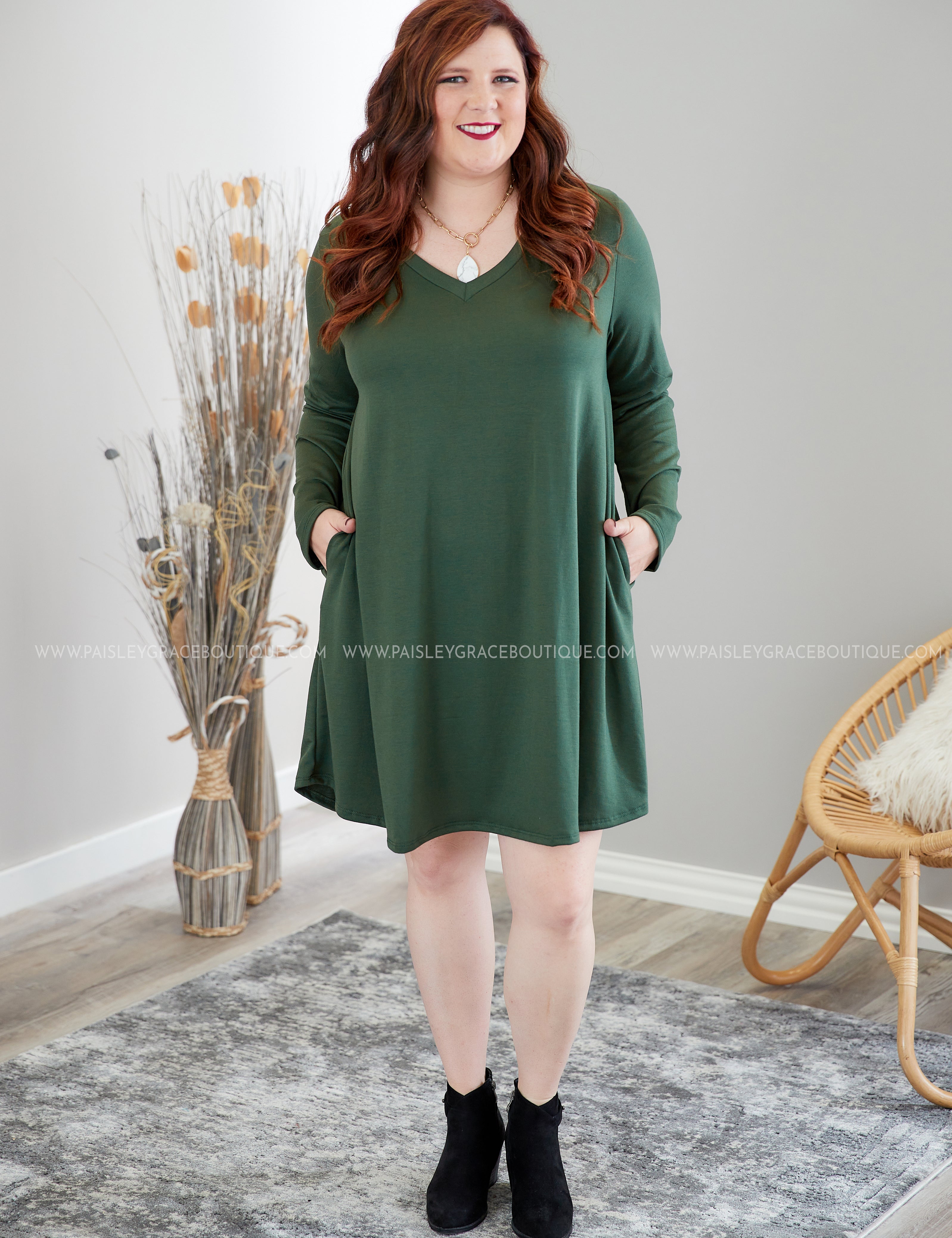My Favorite Dress- OLIVE  - LAST ONES FINAL SALE
