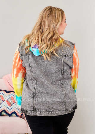 Groovy Adventure Denim Jacket - MULTI - FINAL SALE