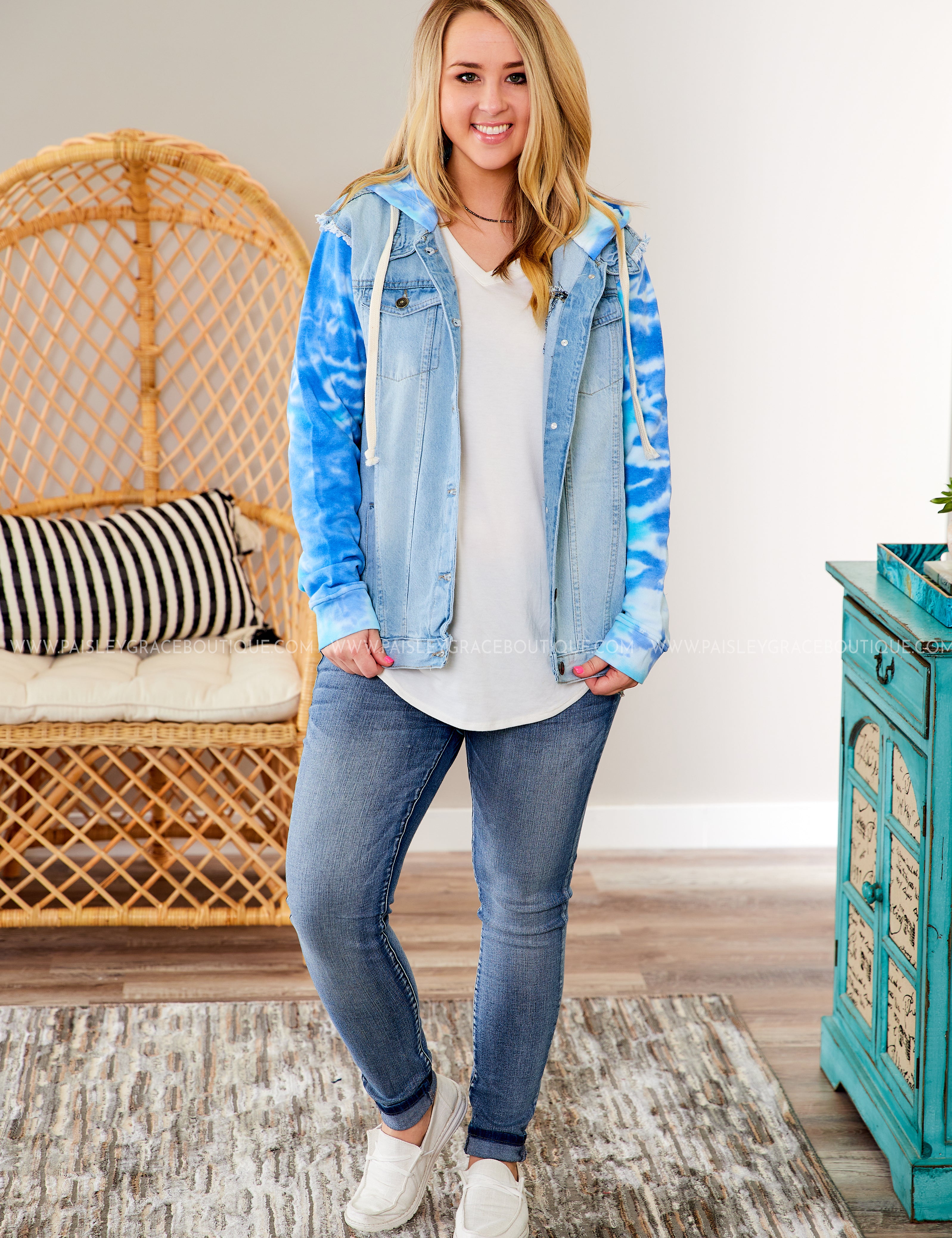 Groovy Adventure Denim Jacket - BLUE - LAST ONES FINAL SALE