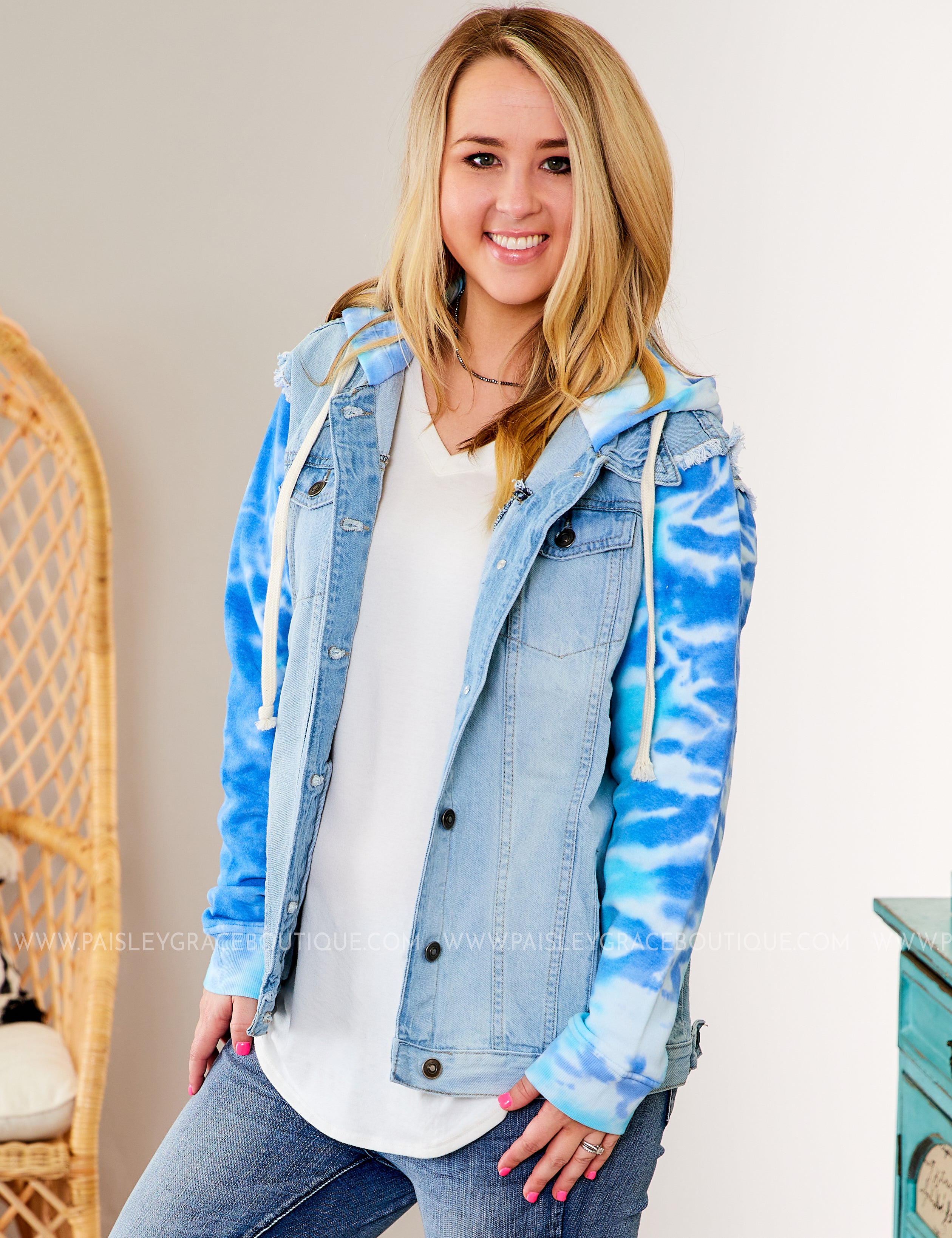 Groovy Adventure Denim Jacket - BLUE - LAST ONES FINAL SALE
