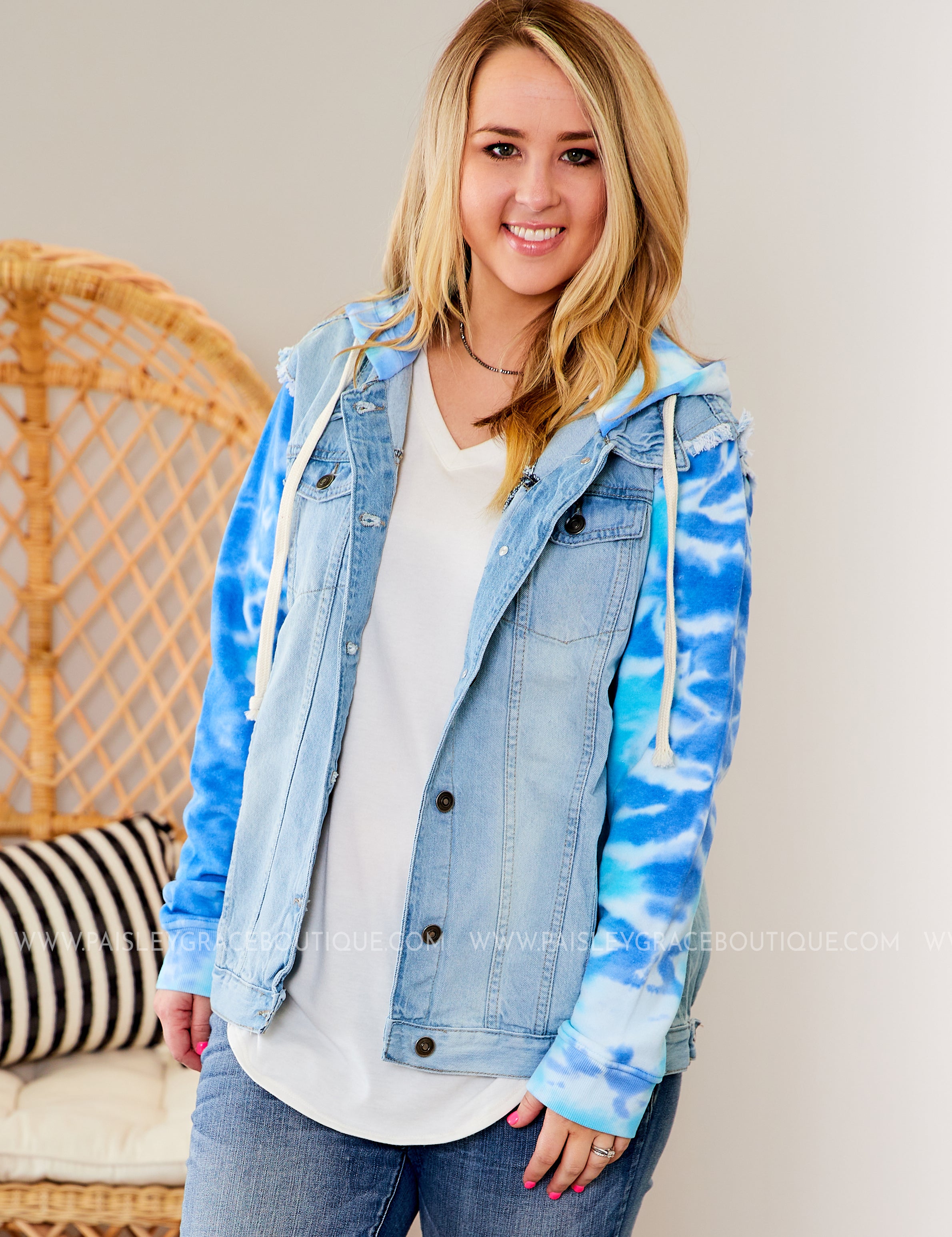 Groovy Adventure Denim Jacket - BLUE - LAST ONES FINAL SALE