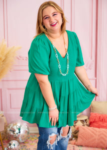 Match Made in Heaven Top - Kelly Green - FINAL SALE