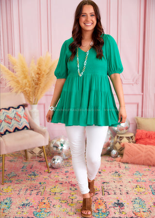 Match Made in Heaven Top - Kelly Green - FINAL SALE