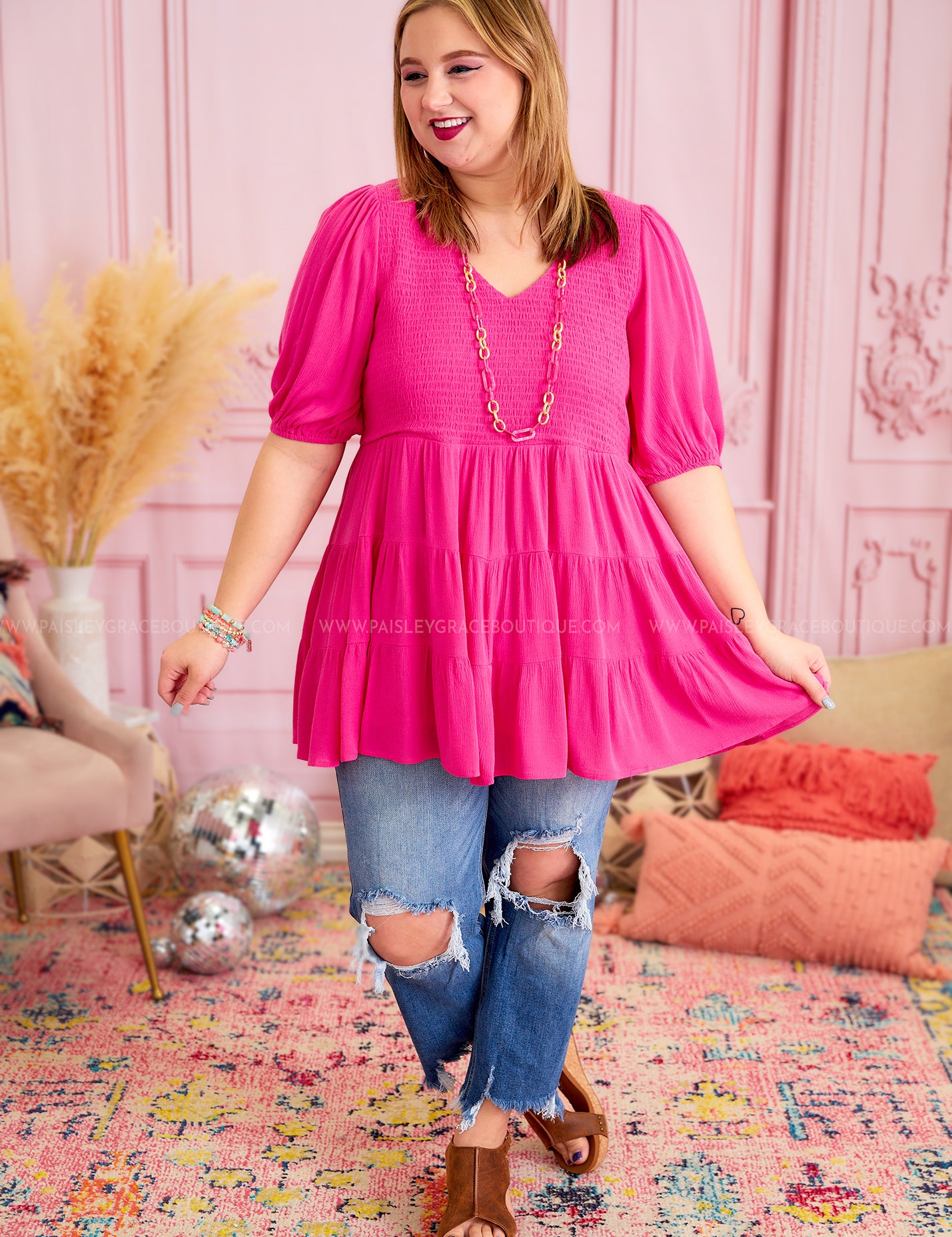 Match Made in Heaven Top - Hot Pink - LAST ONES FINAL SALE