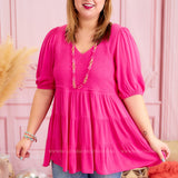 Match Made in Heaven Top - Hot Pink - LAST ONES FINAL SALE