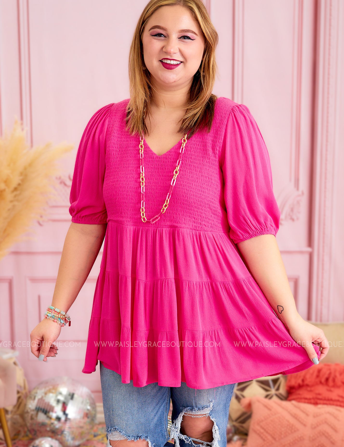 Match Made in Heaven Top - Hot Pink - LAST ONES FINAL SALE