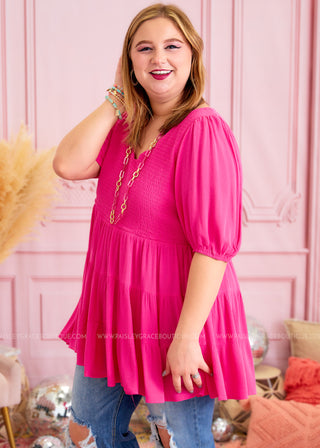 Match Made in Heaven Top - Hot Pink - FINAL SALE