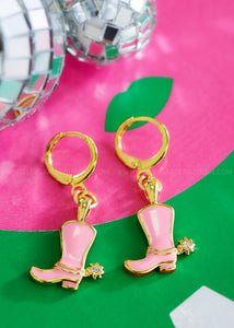 Booties Earrings by Taylor Shaye - Pink