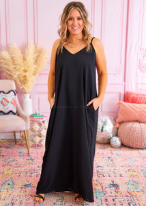 Heightened Horizons Maxi Dress - Black - FINAL SALE
