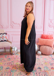 Heightened Horizons Maxi Dress - Black - FINAL SALE