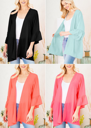 To the Perfect Night Kimono - 4 Colors  - FINAL SALE