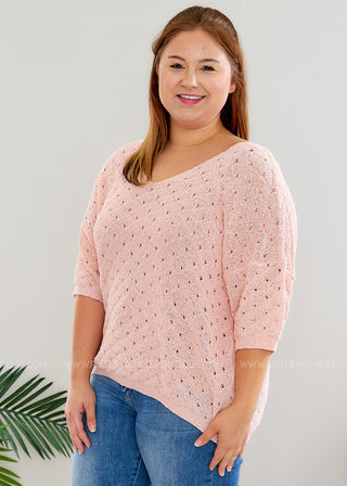 Lingering Memories Top - Light Pink - FINAL SALE