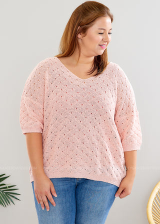 Lingering Memories Top - Light Pink - FINAL SALE