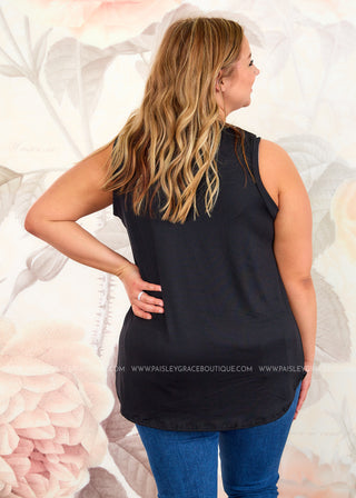 Allie Tank - Black  - FINAL SALE