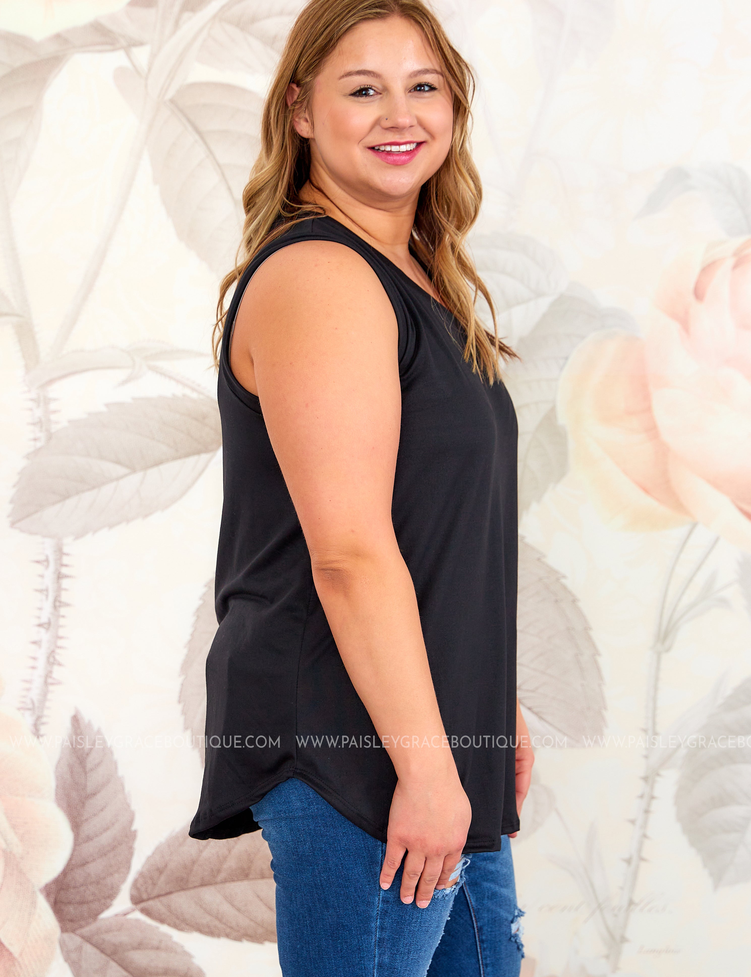 Allie Tank - Black* LAST ONES FINAL SALE *