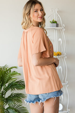 Pining Away Embroidered Top - LAST ONE FINAL SALE