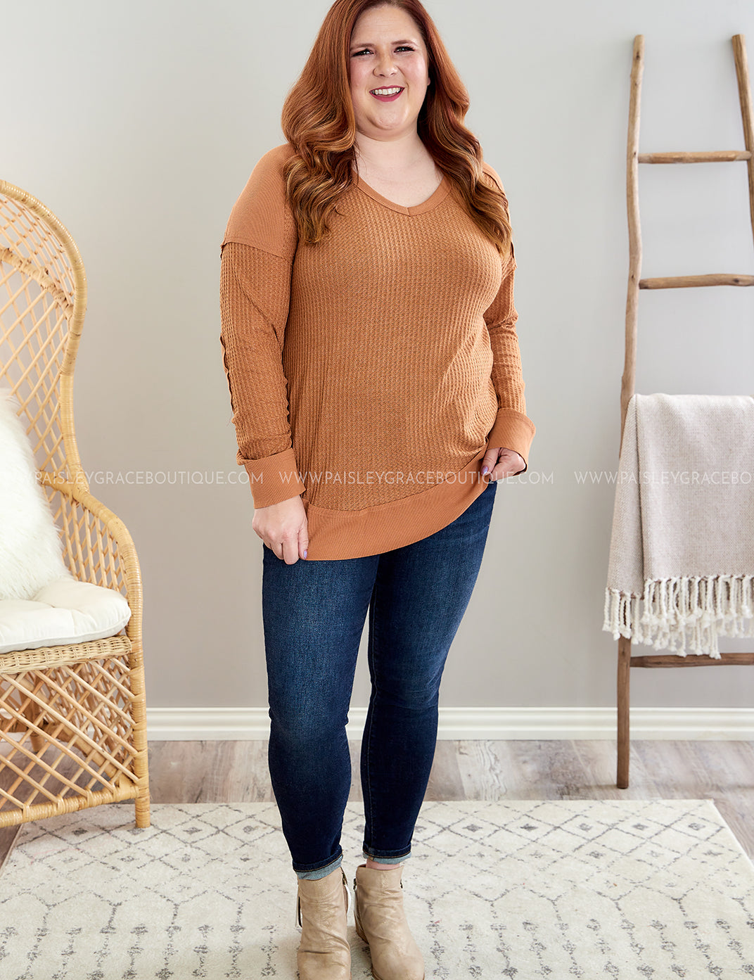 Making Waffles Top - Rust - LAST ONES FINAL SALE