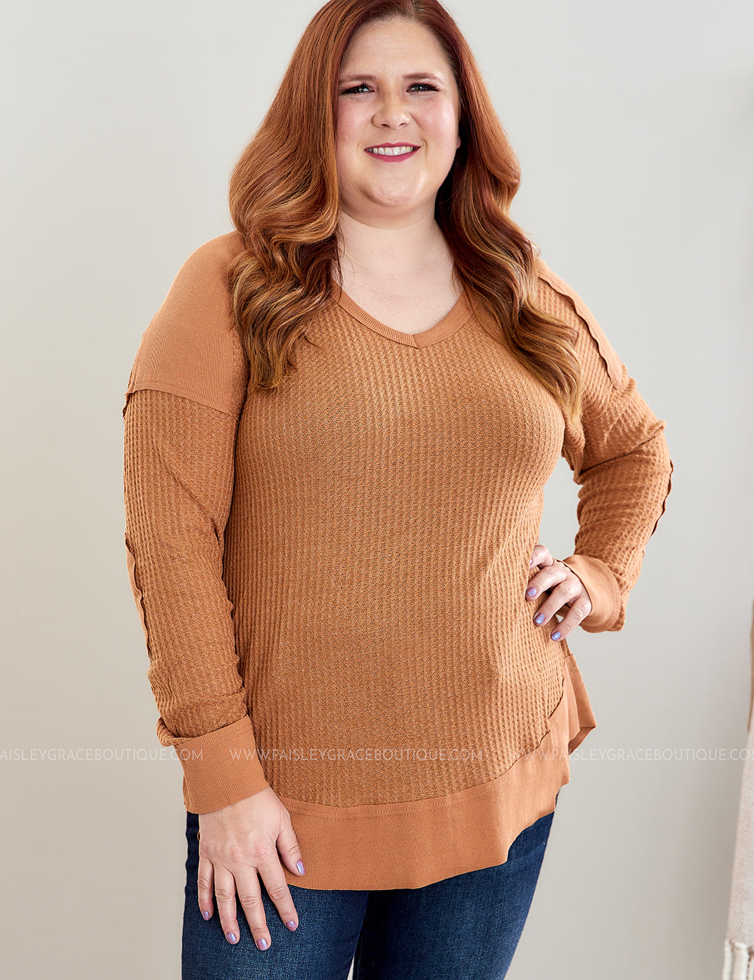 Making Waffles Top - Rust - LAST ONES FINAL SALE