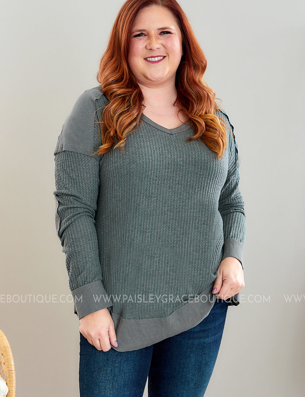 Making Waffles Top - Grey - LAST ONES FINAL SALE