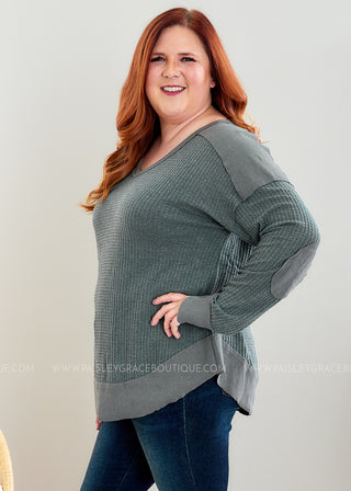 Making Waffles Top - Grey - FINAL SALE