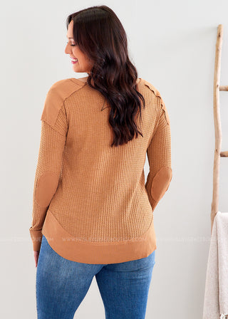 Making Waffles Top - Rust - FINAL SALE