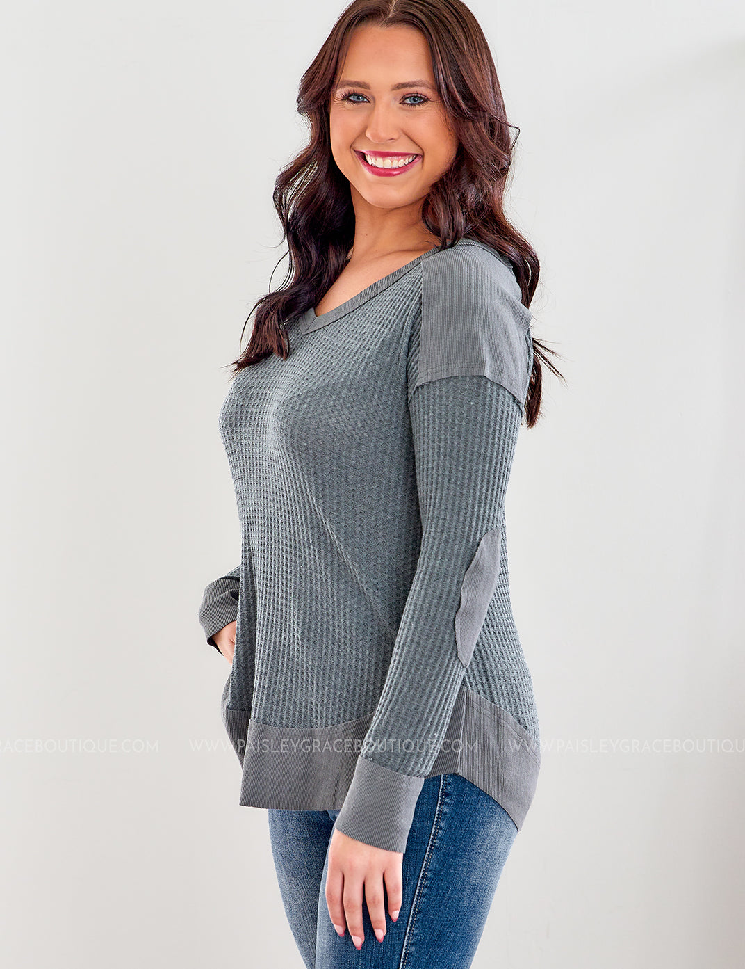 Making Waffles Top - Grey - LAST ONES FINAL SALE