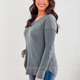 Making Waffles Top - Grey - LAST ONES FINAL SALE