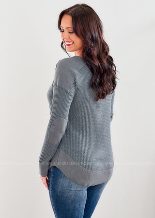 Making Waffles Top - Grey - FINAL SALE