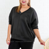 All We Have Athleisure Top - Black - LAST ONES FINAL SALE