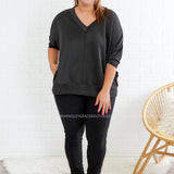 All We Have Athleisure Top - Black - LAST ONES FINAL SALE