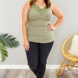 All Day Long Layering Tank -Sage* LAST ONES FINAL SALE *